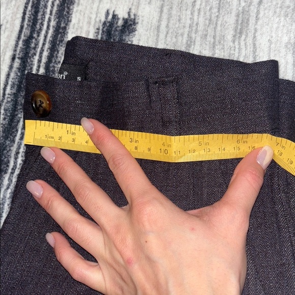 Wide-Leg Pants with Velvet Blend Fabric - Picture 10 of 11